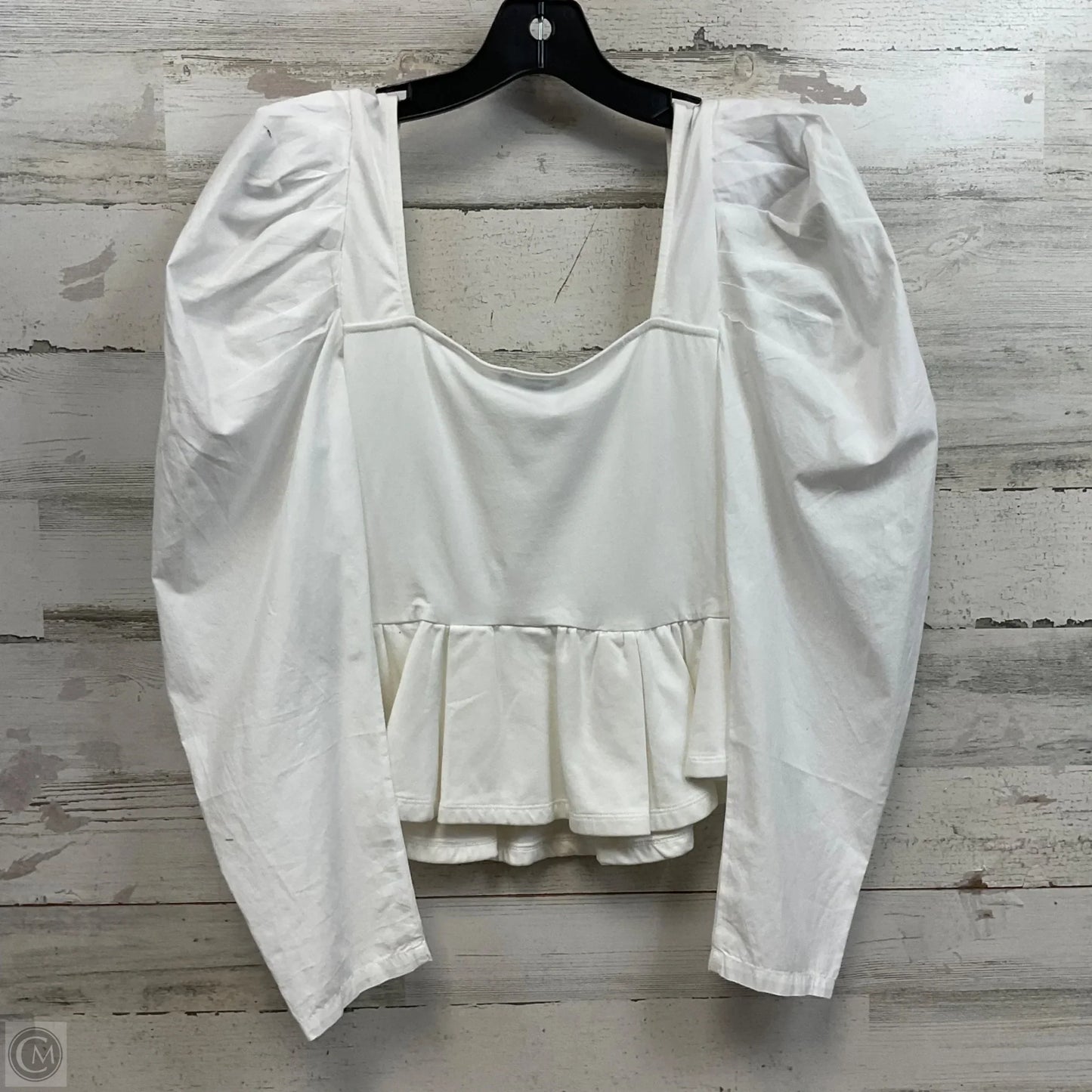 Blouse Long Sleeve By Express In White, Size: S