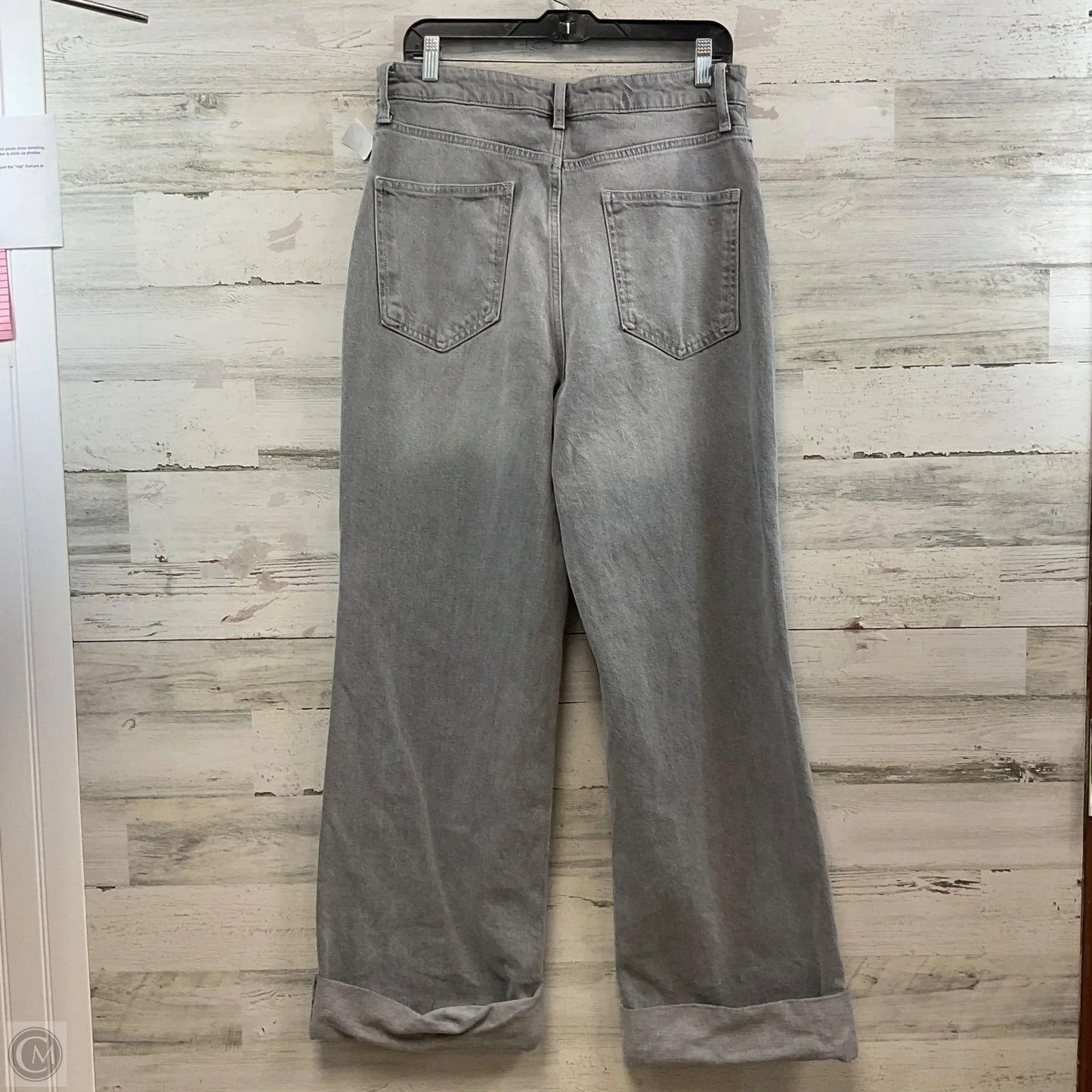 Jeans Wide Leg By Pilcro In Grey Denim, Size: 14