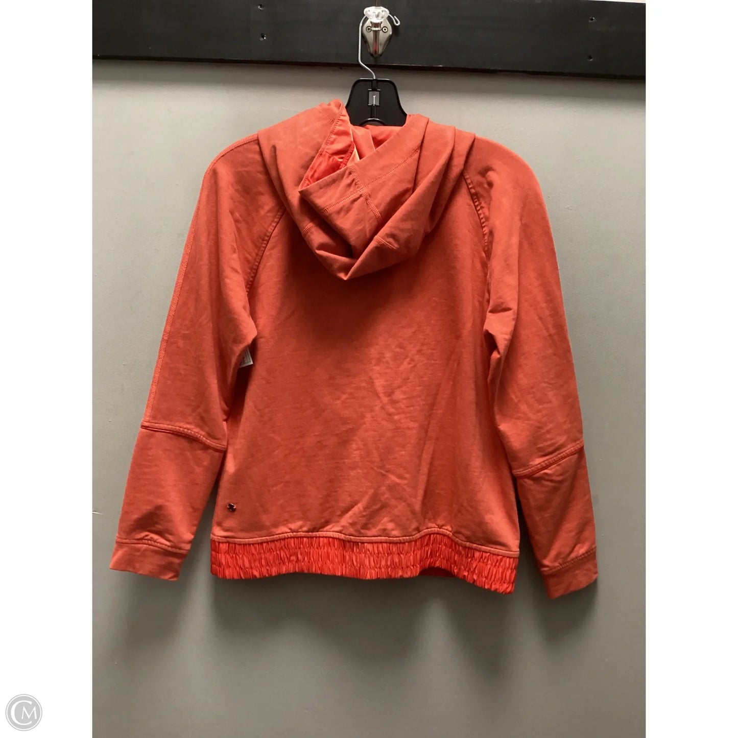 Athletic Top Long Sleeve Hoodie By Lululemon In Orange, Size: S