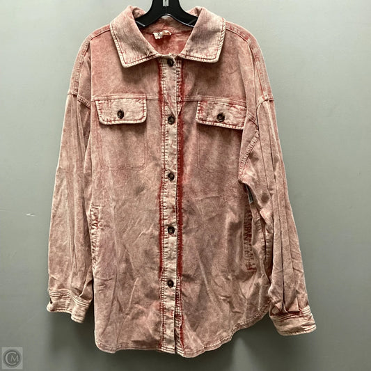 Jacket Shirt By Bibi In Red, Size: L
