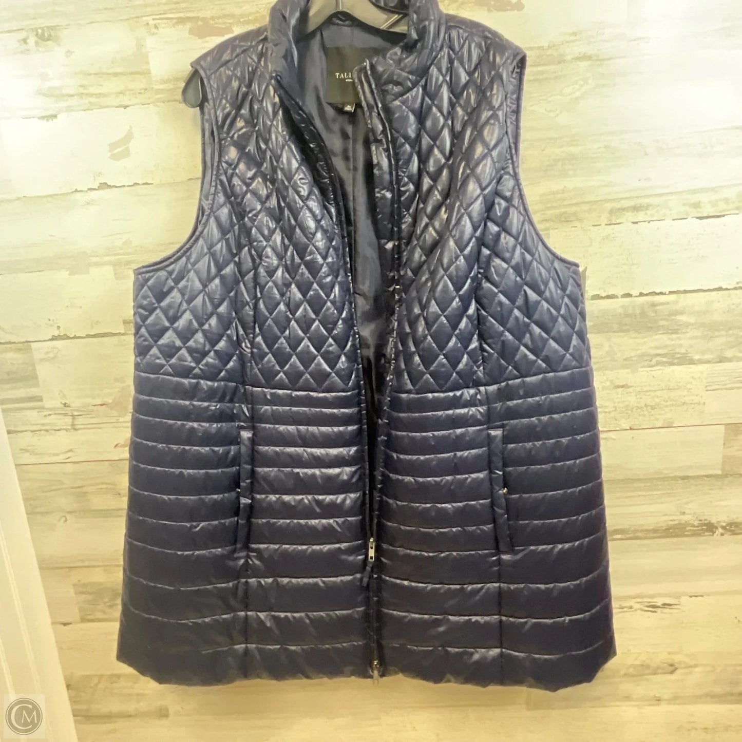 Vest Puffer & Quilted By Talbots In Blue, Size: 3x