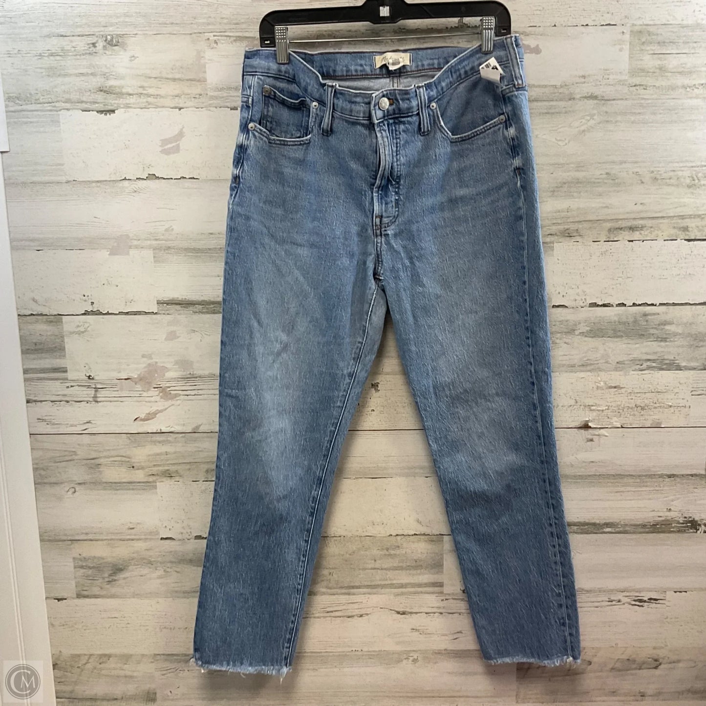 Jeans Straight By Madewell In Blue Denim, Size: 10