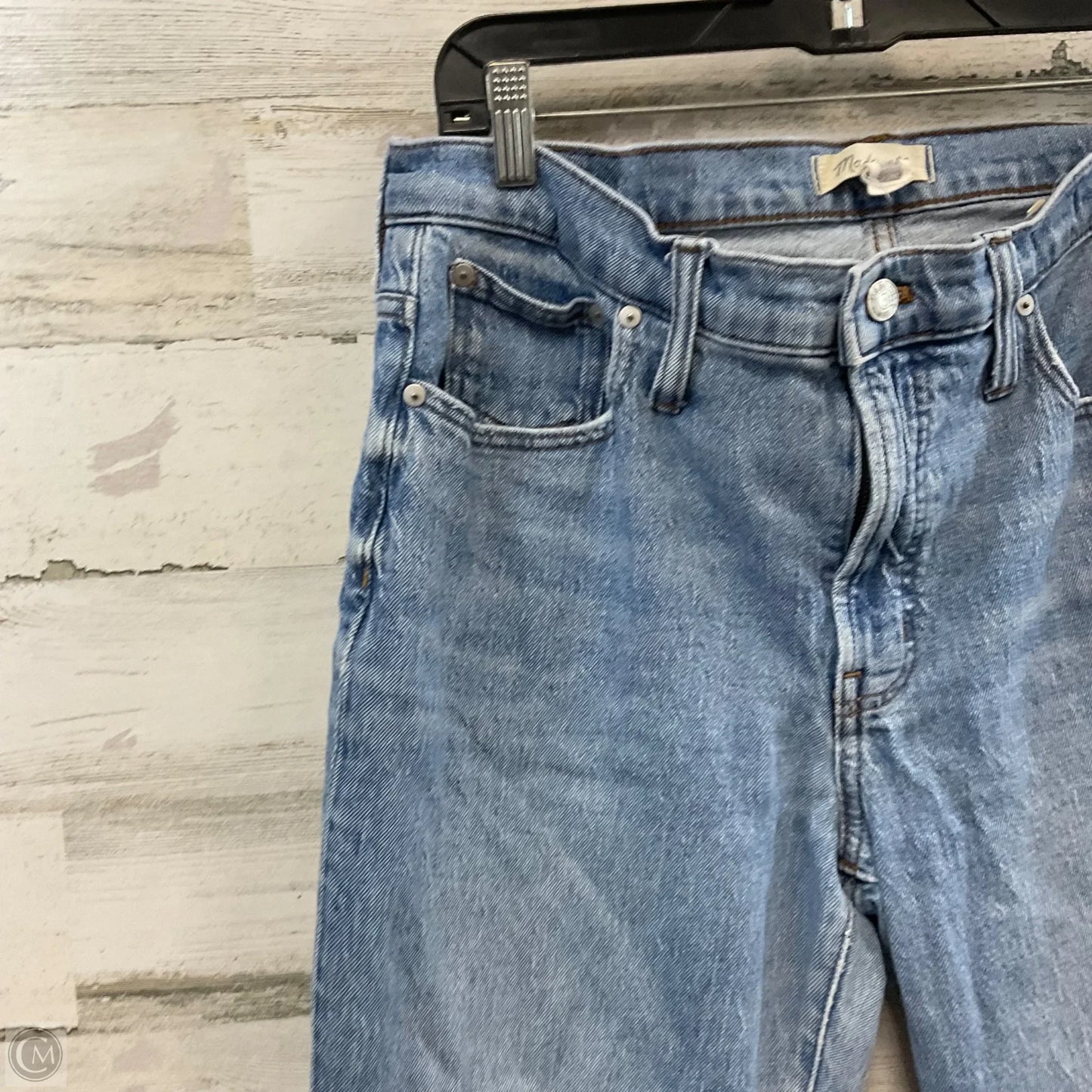 Jeans Straight By Madewell In Blue Denim, Size: 10
