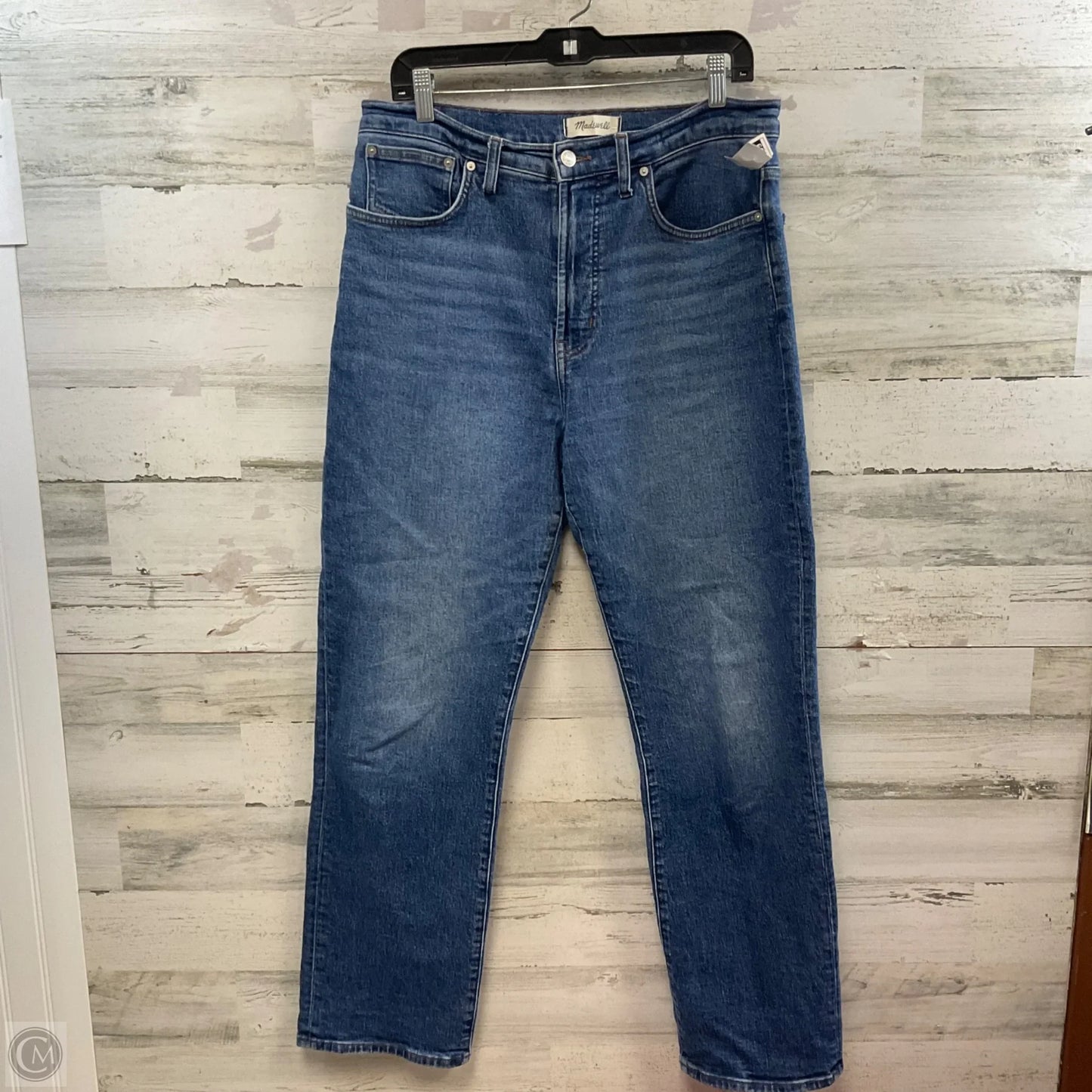 Jeans Straight By Madewell In Blue Denim, Size: 10