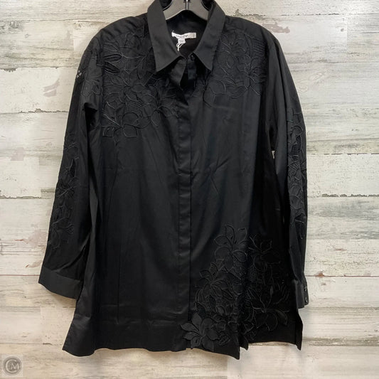 Blouse Long Sleeve By Chicos In Black, Size: Xl