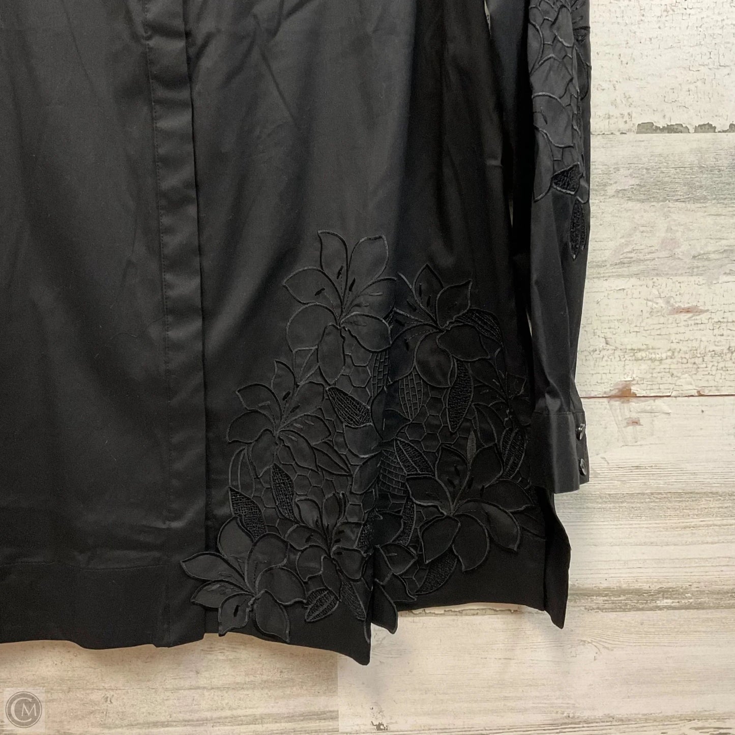 Blouse Long Sleeve By Chicos In Black, Size: Xl