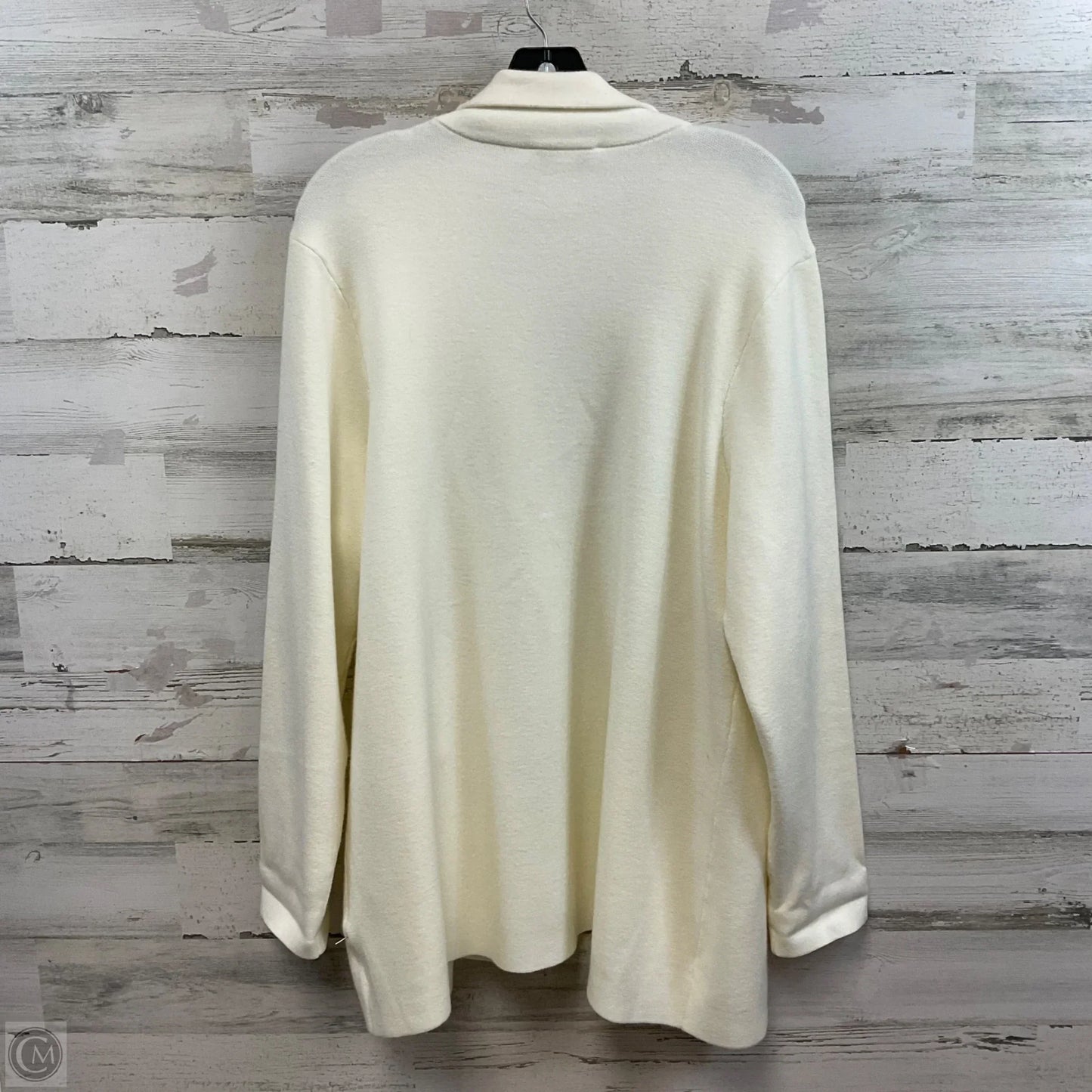 Sweater Cardigan By Coldwater Creek In Cream, Size: L