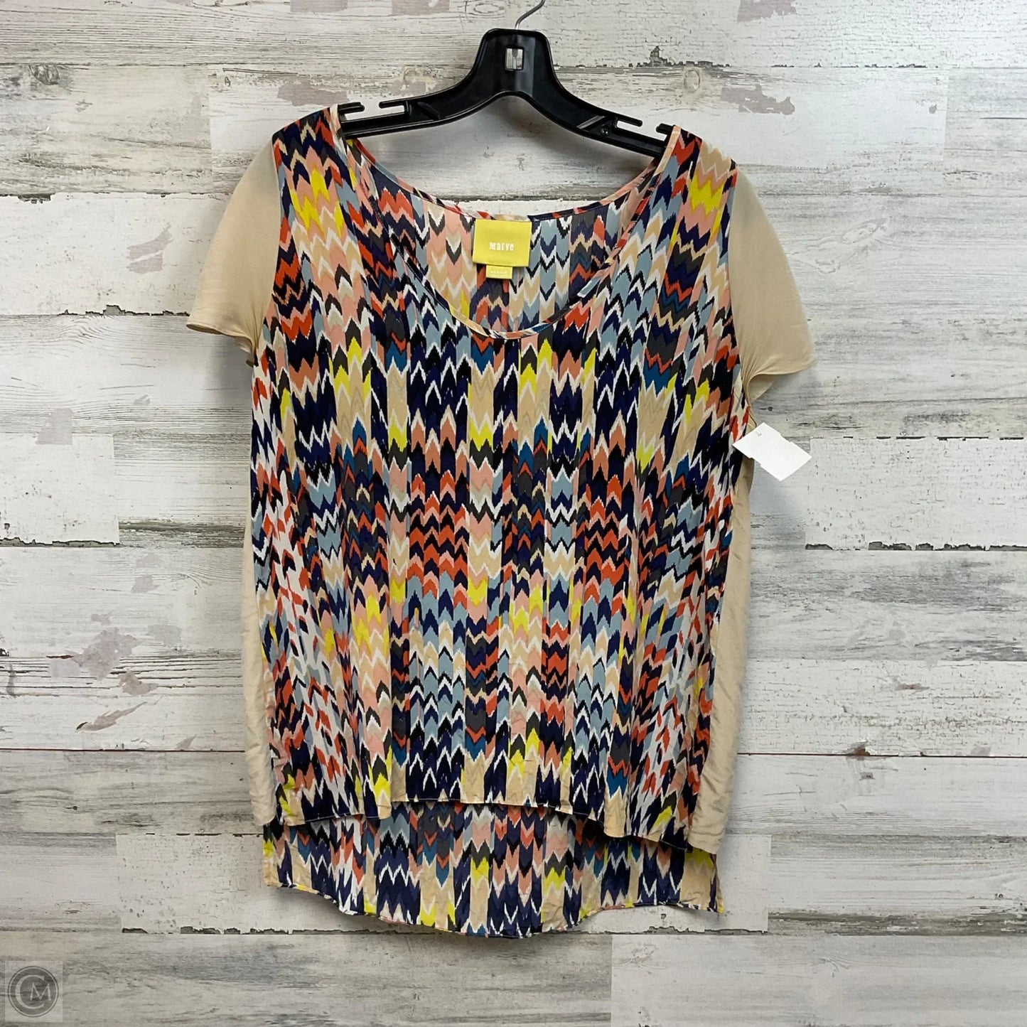 Top Short Sleeve By Maeve In Blue, Size: M