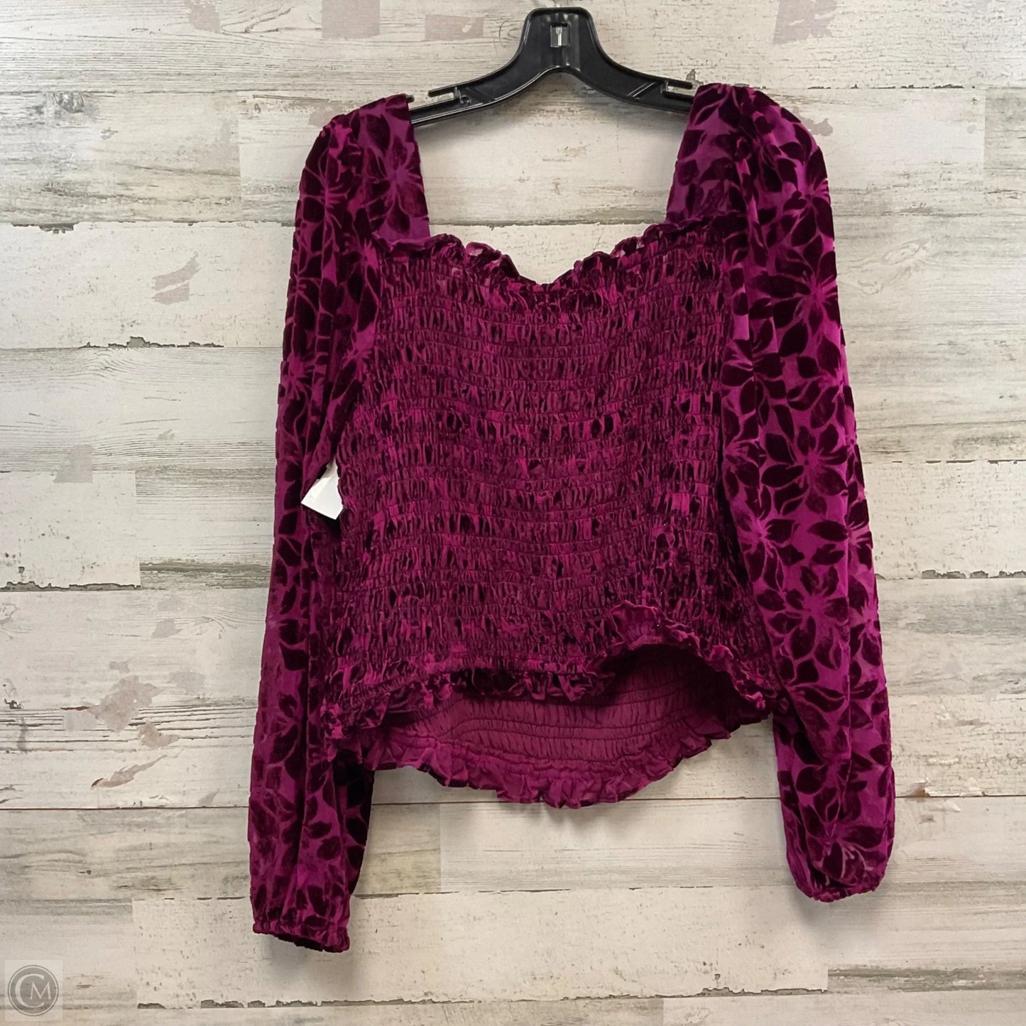 Blouse Long Sleeve By Torrid In Purple, Size: 1x