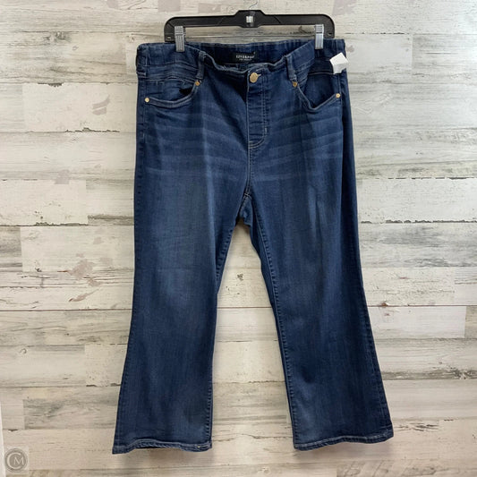 Jeans Cropped By Liverpool In Blue Denim, Size: 16