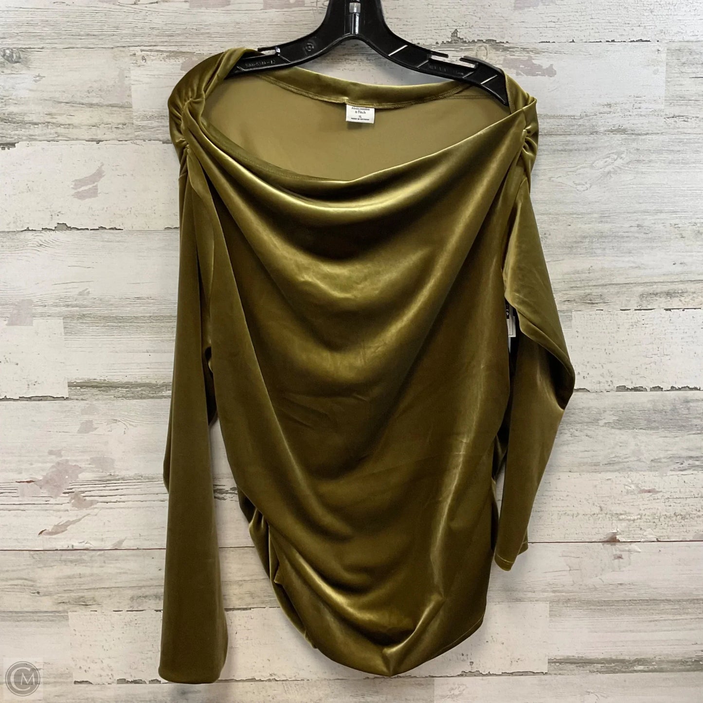 Blouse Long Sleeve By Abercrombie And Fitch In Green, Size: Xl