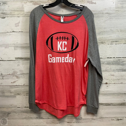 Top Long Sleeve Basic By Pennant In Red, Size: Xl