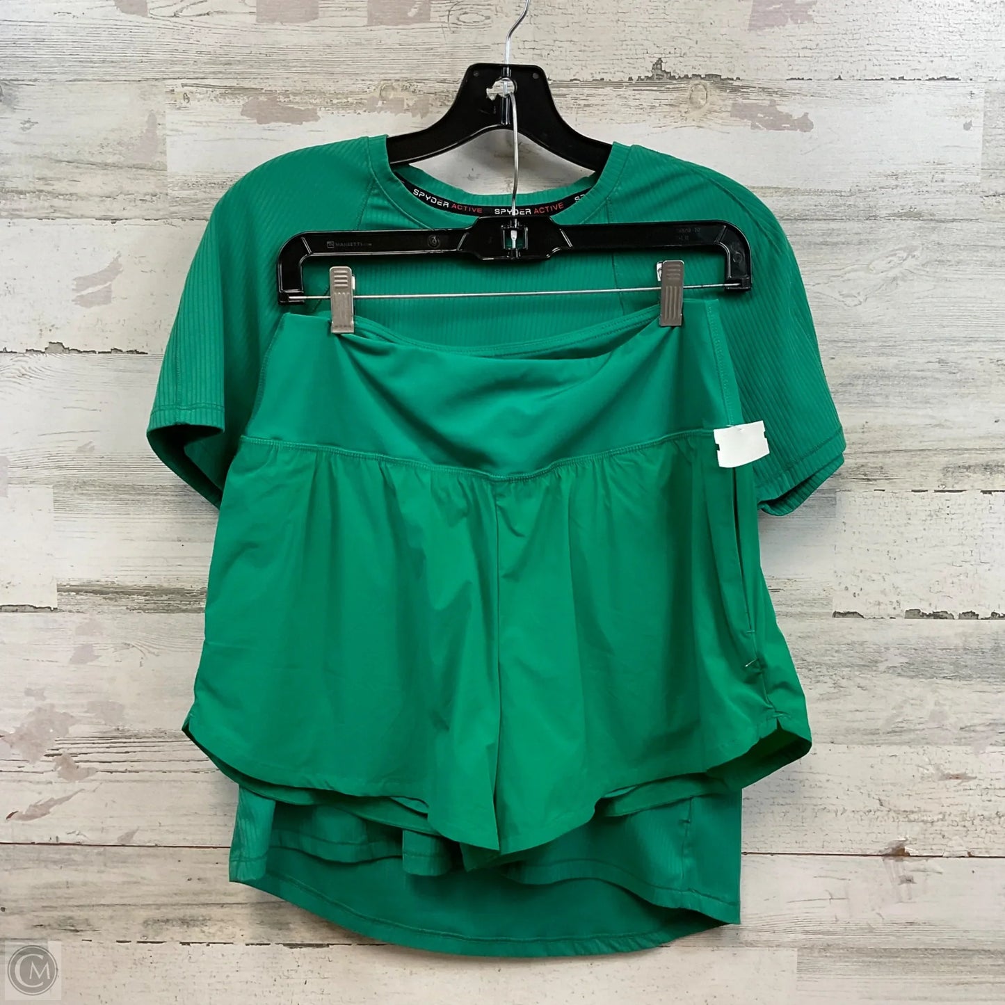 Athletic Shorts 2pc By Spyder In Green, Size: M