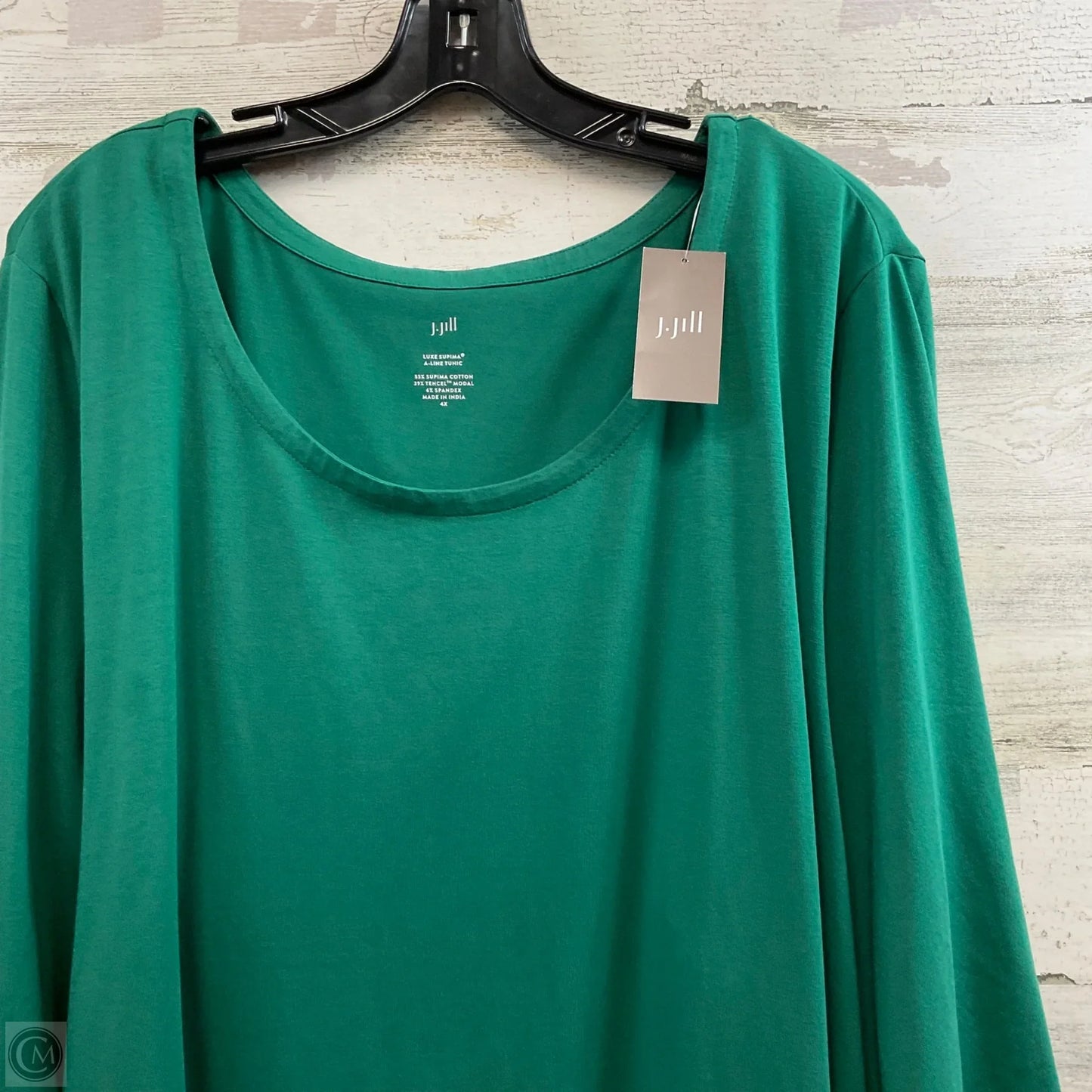 Tunic 3/4 Sleeve By J. Jill In Green, Size: 4x