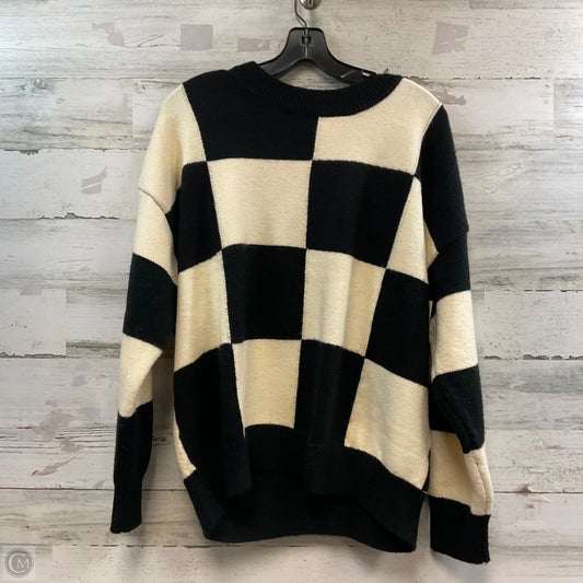 Sweater By Anniewear In Black & Cream, Size: L