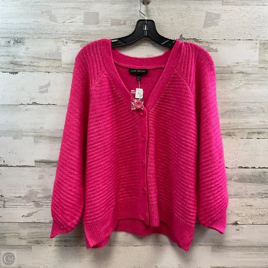 Sweater Cardigan By Lane Bryant In Pink, Size: 1x