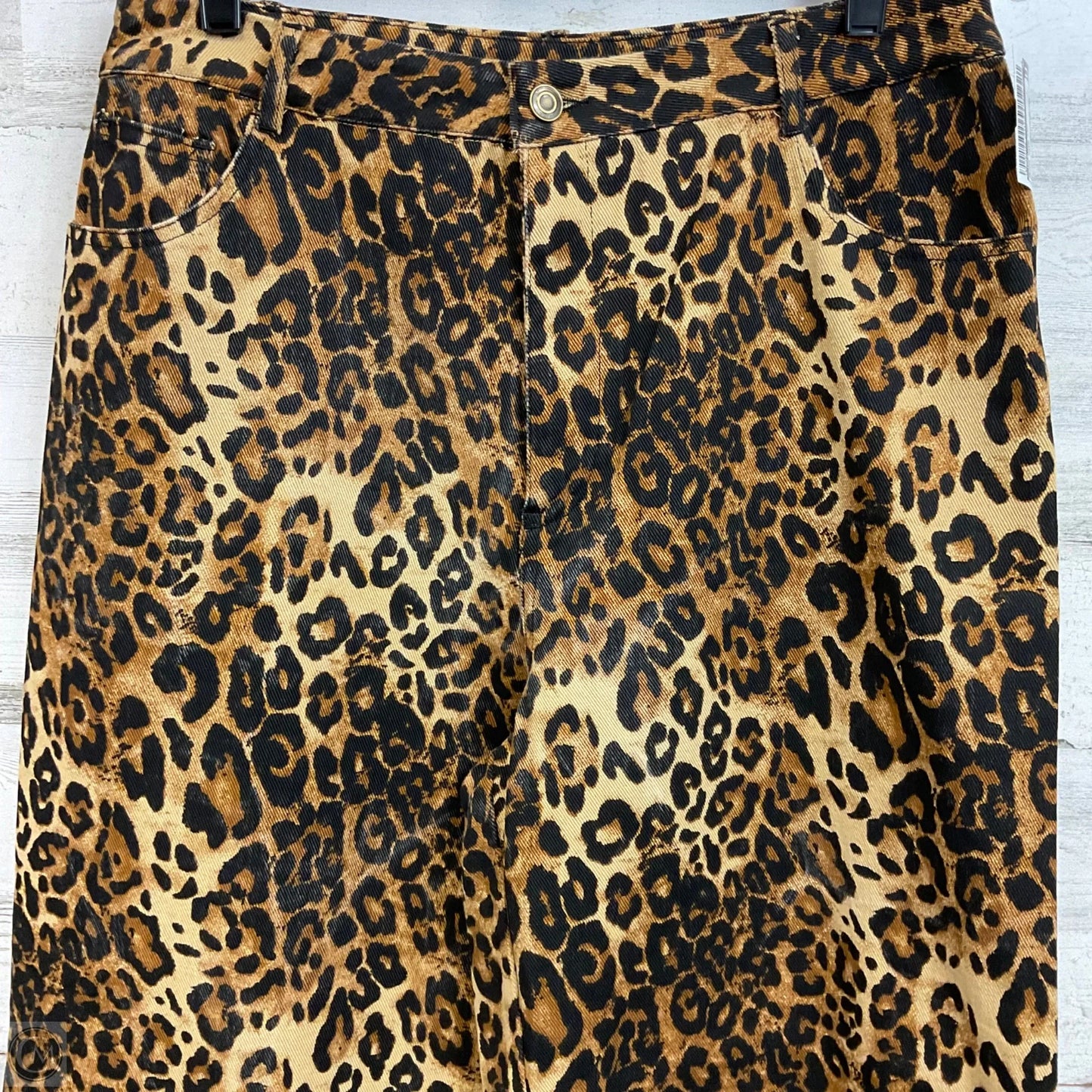 Jeans Wide Leg By Cider In Animal Print, Size: Xl