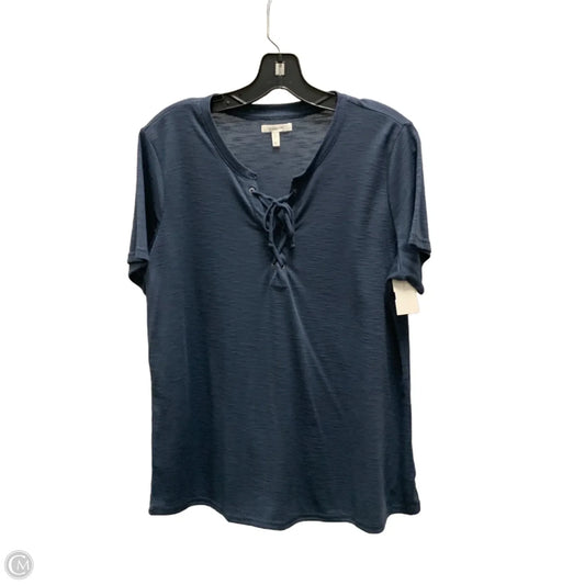 Top Short Sleeve By Maurices In Blue, Size: Xl
