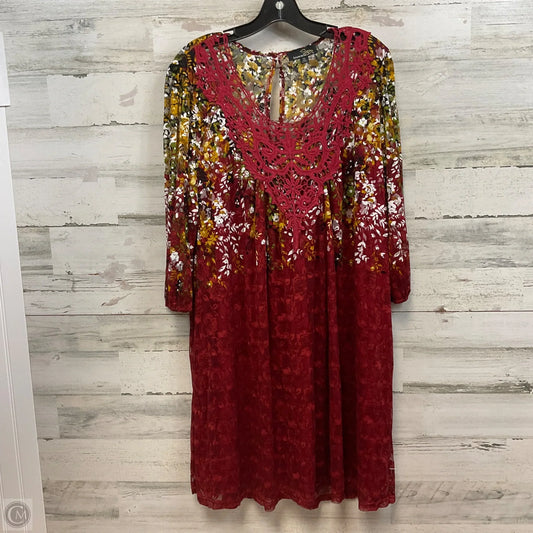 Dress Casual Short By Suzanne Betro In Red, Size: 1x