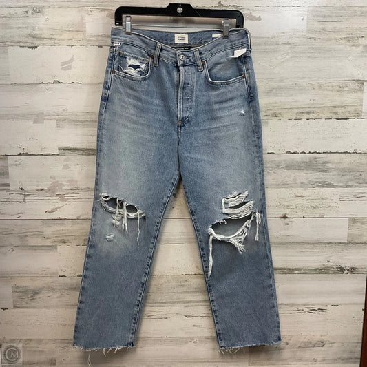 Jeans Cropped By Citizens Of Humanity In Blue Denim, Size: 2