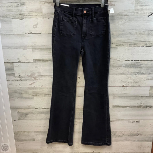 Jeans Flared By Gap In Black Denim, Size: 4