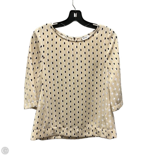 Blouse Short Sleeve By Dkny City In Brown, Size: Xs