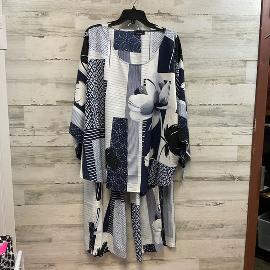 Pants Suit 2pc By Natori In Blue, Size: 3x