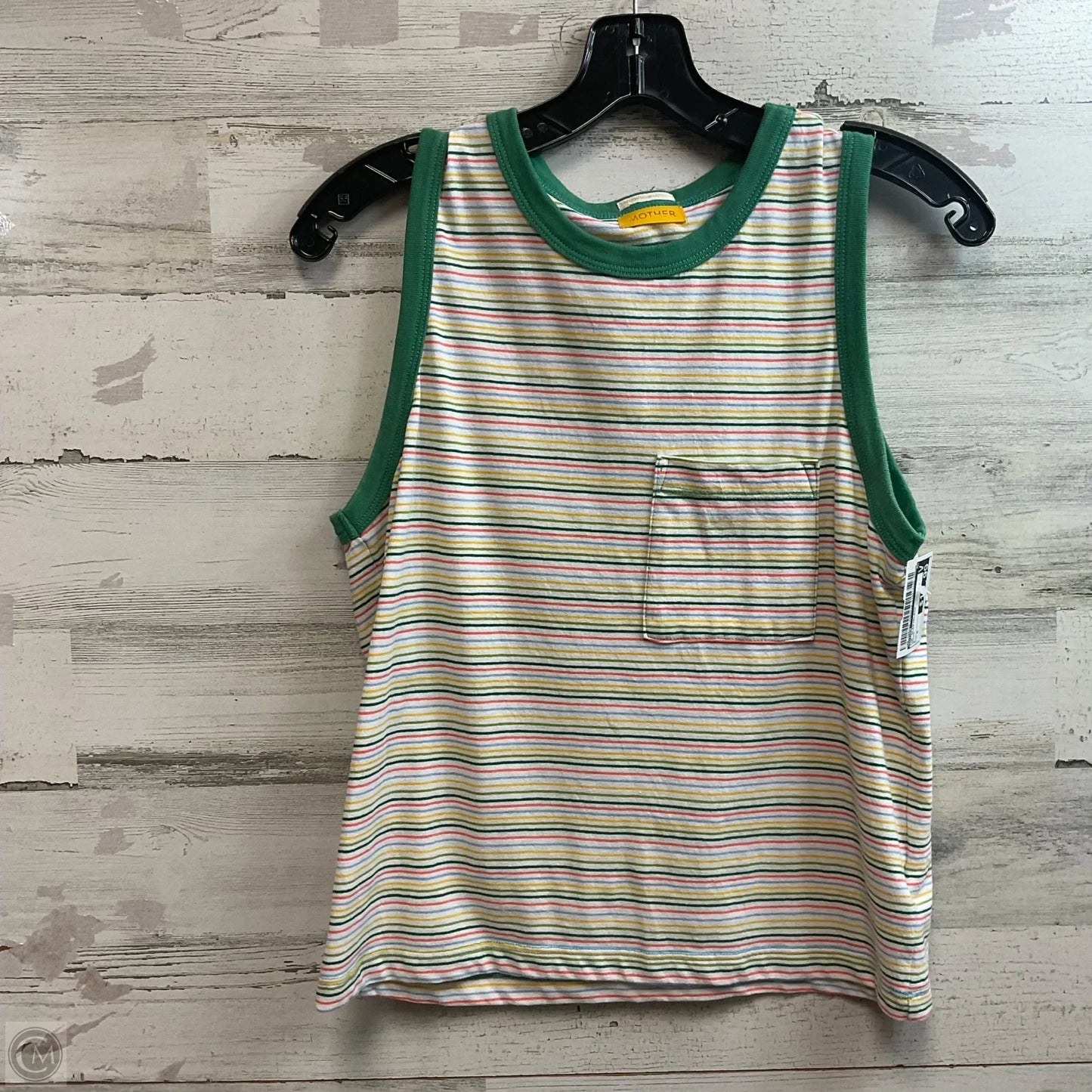 Top Sleeveless By Mother In Green, Size: S