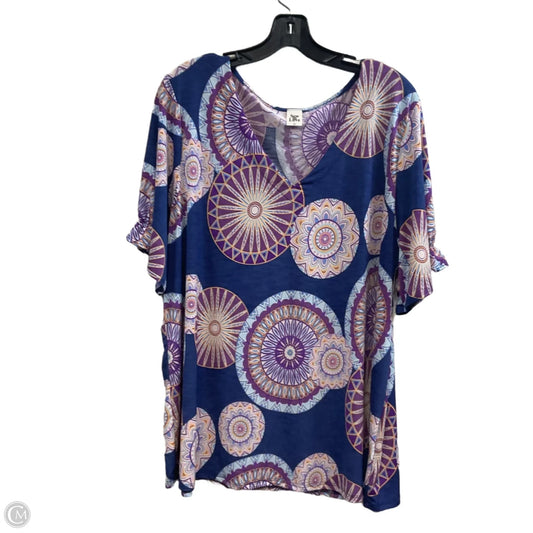 Top Short Sleeve By Sew In Love In Blue, Size: 2x