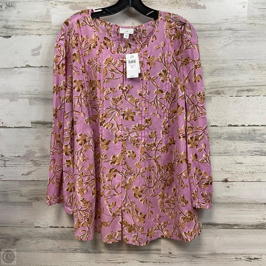 Blouse Long Sleeve By J. Jill In Purple, Size: 4x