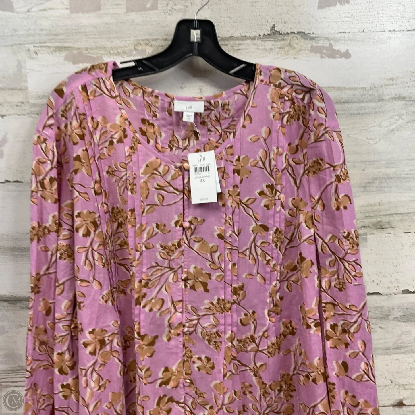 Blouse Long Sleeve By J. Jill In Purple, Size: 4x