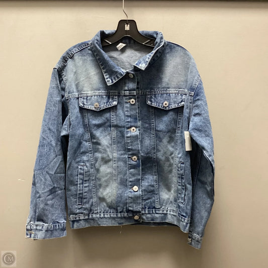 Jacket Denim By Bei Bei In Blue Denim, Size: Xl