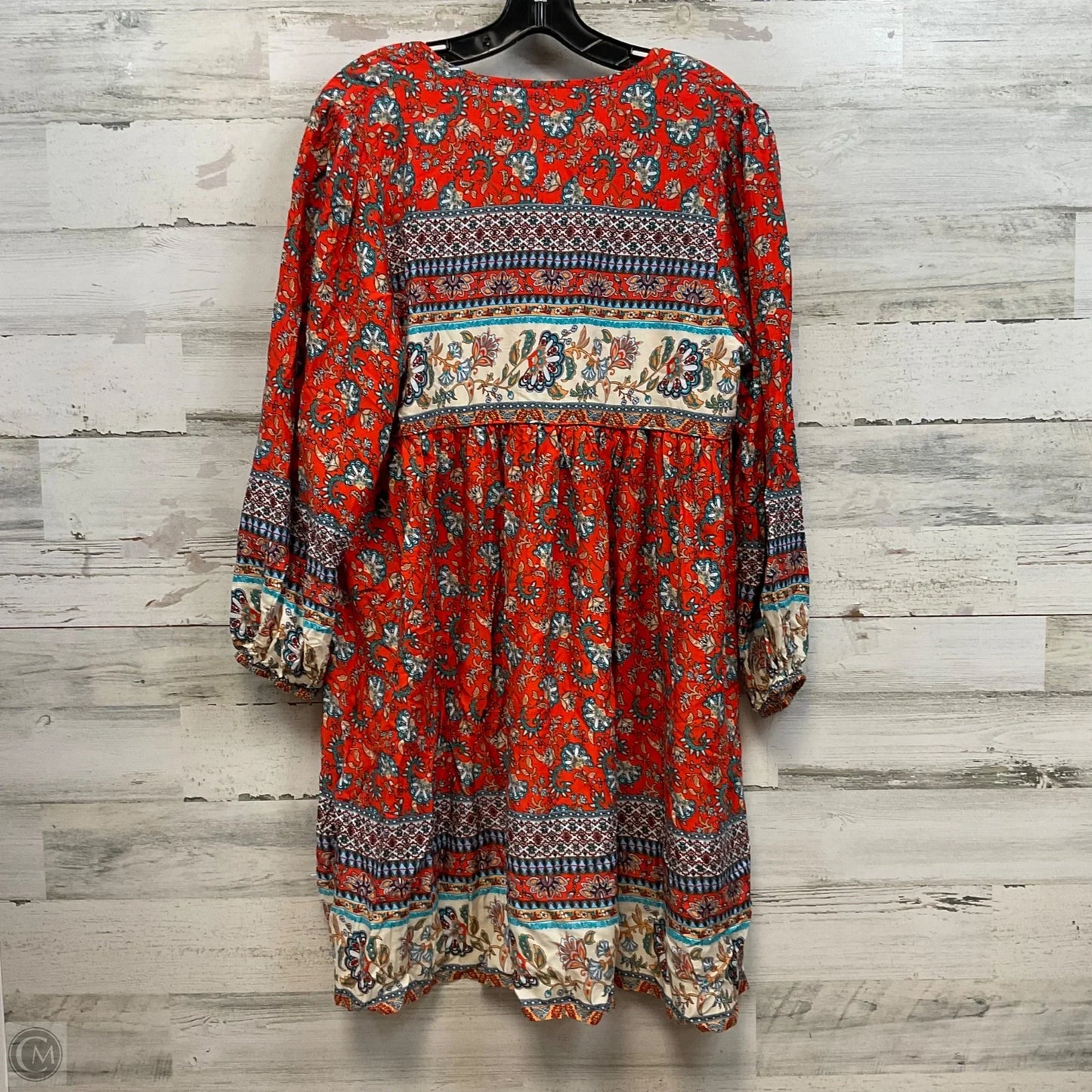 Dress Casual Short By R. Vivimos In Orange, Size: M