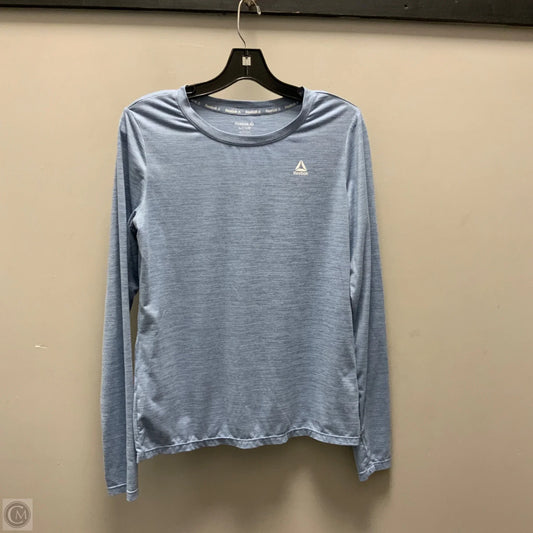Athletic Top Long Sleeve Crewneck By Reebok In Blue, Size: S