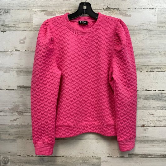 Top Long Sleeve By Fate In Pink, Size: S