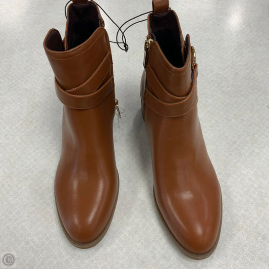 Boots Ankle Heels By Tommy Hilfiger In Brown, Size: 7.5