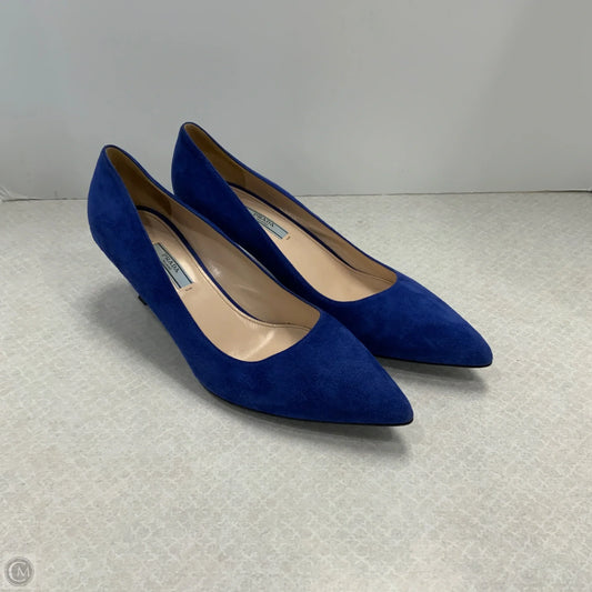 Shoes Luxury Designer By Prada In Blue, Size: 10