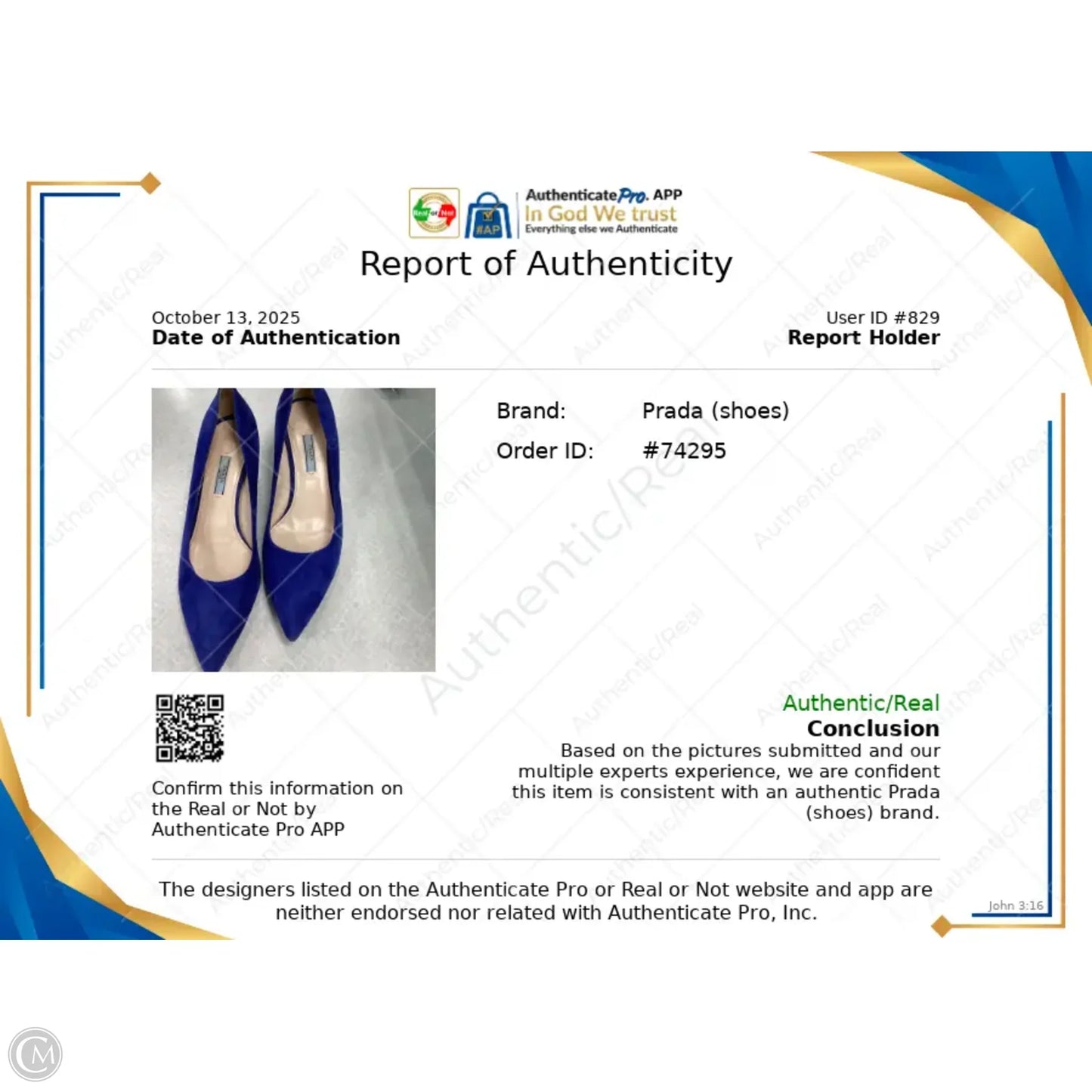 Shoes Luxury Designer By Prada In Blue, Size: 10