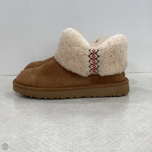Boots Ankle Flats By Ugg In Brown, Size: 10