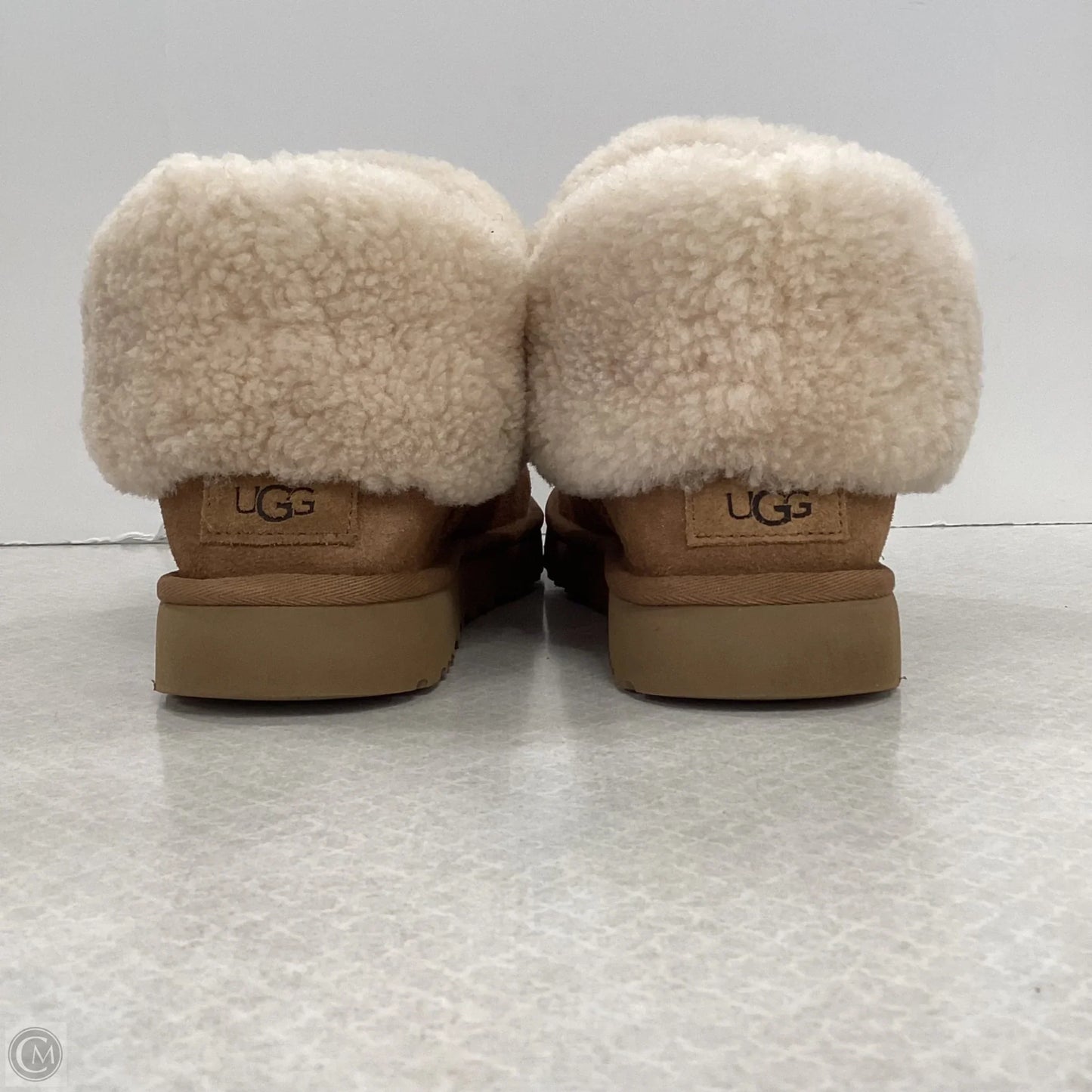 Boots Ankle Flats By Ugg In Brown, Size: 10