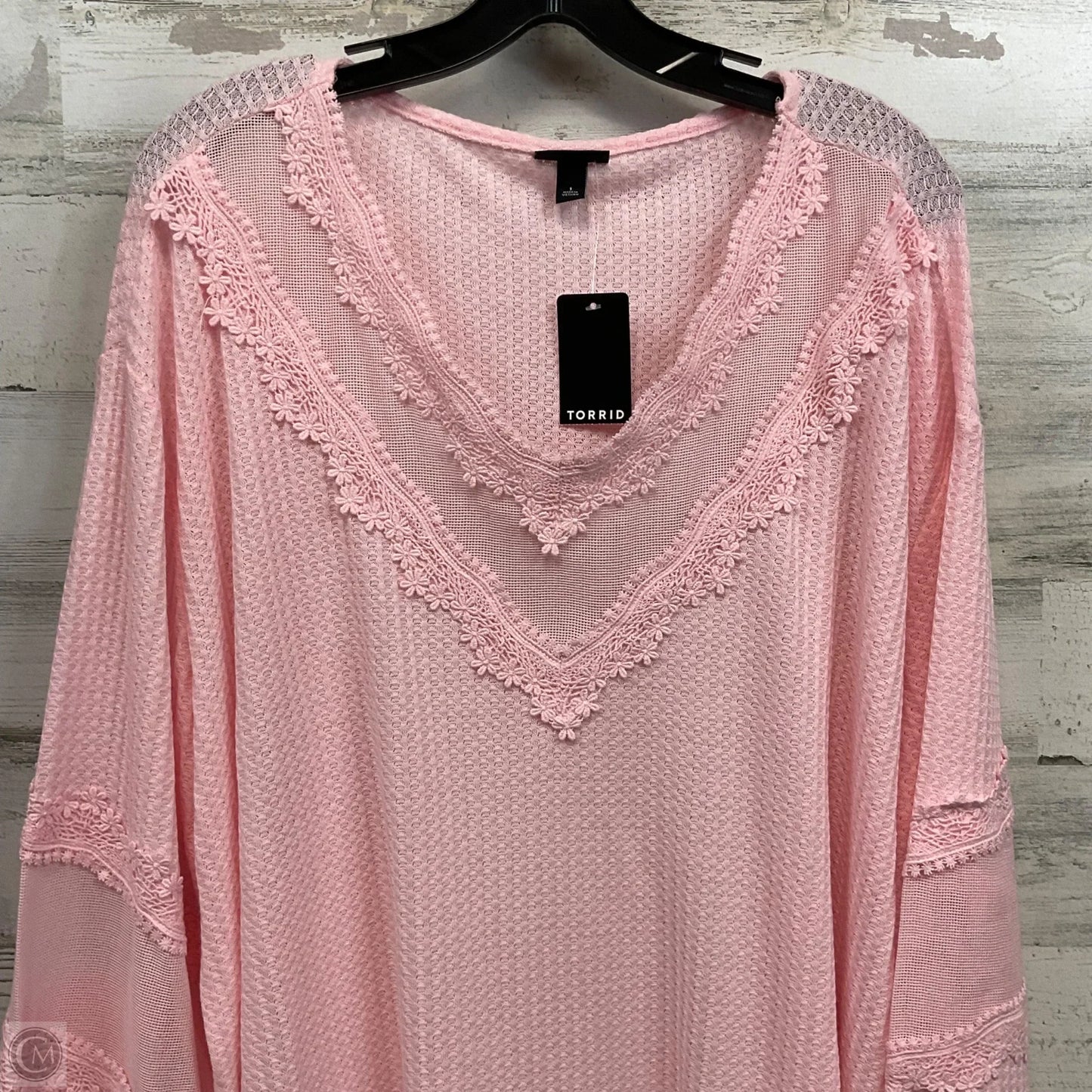 Top Long Sleeve By Torrid In Pink, Size: 1x