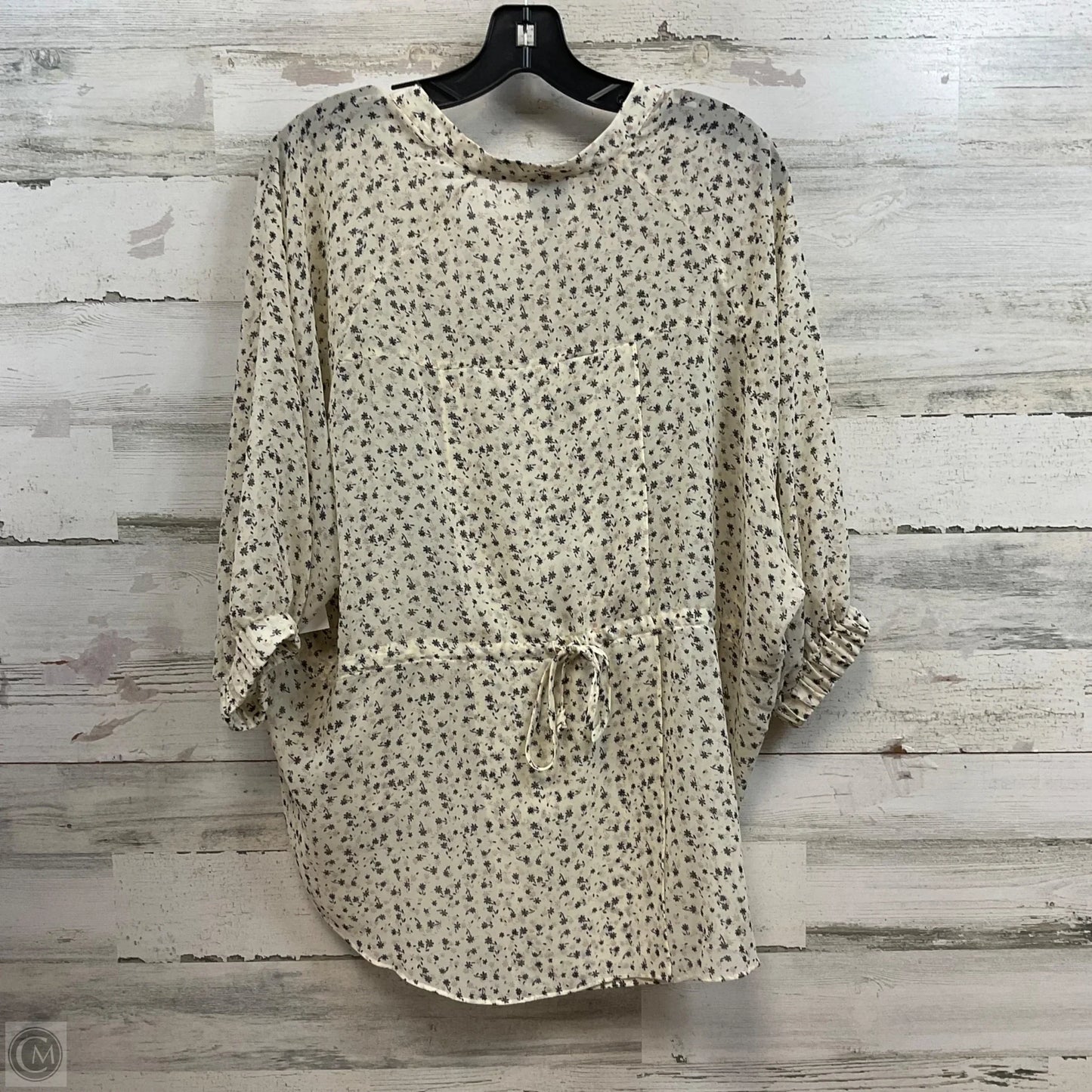 Blouse 3/4 Sleeve By Cabi In Floral Print, Size: Xs