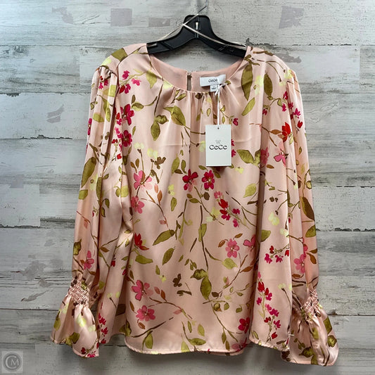 Blouse Long Sleeve By Cece In Pink, Size: 1x