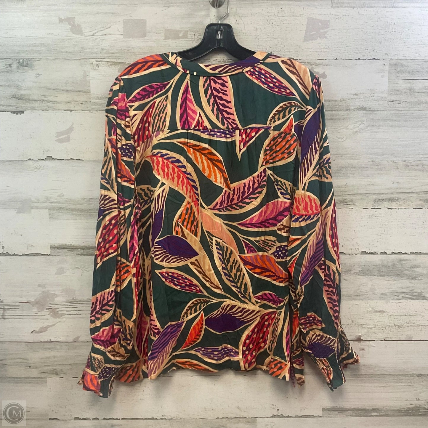 Blouse Long Sleeve By Democracy In Green, Size: 2x