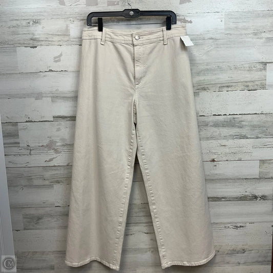 Jeans Wide Leg By Universal Thread In Cream Denim, Size: 12