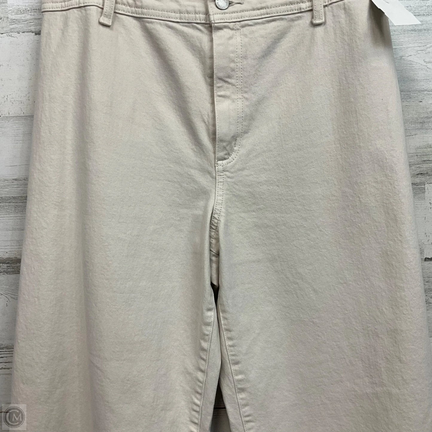 Jeans Wide Leg By Universal Thread In Cream Denim, Size: 12