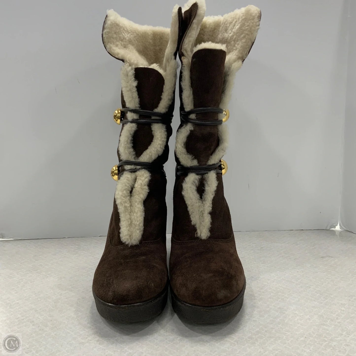 Boots Designer By Coach In Brown, Size: 9