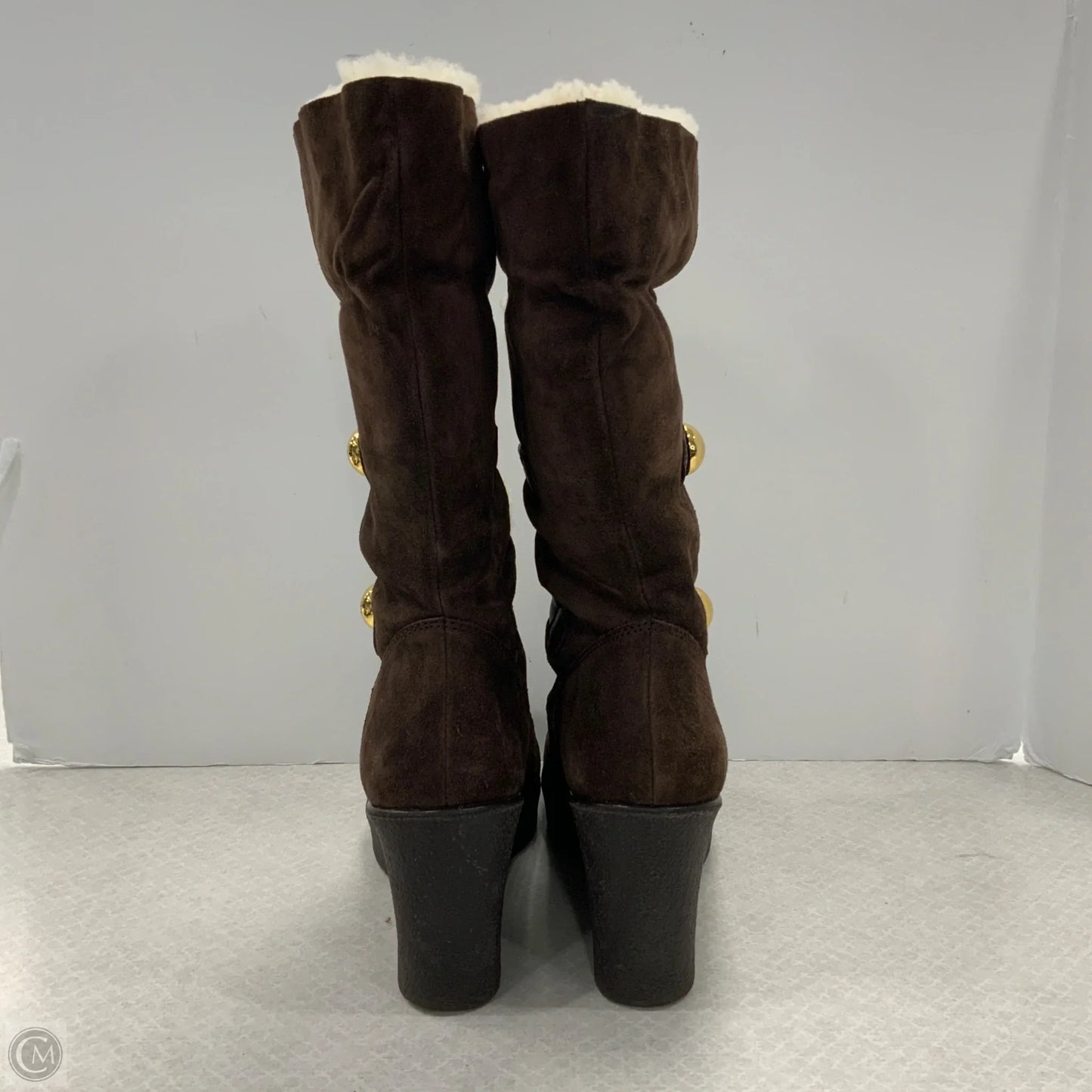Boots Designer By Coach In Brown, Size: 9