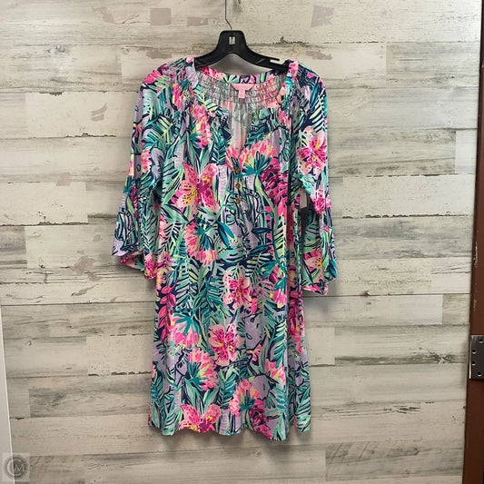 Dress Casual Short By Lilly Pulitzer In Green & Pink, Size: M