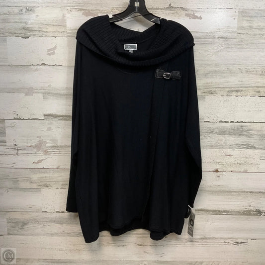Top Long Sleeve By Jm Collections In Black, Size: L